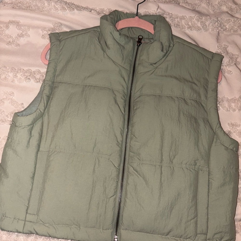 Pale Mint Green Puffer Vest